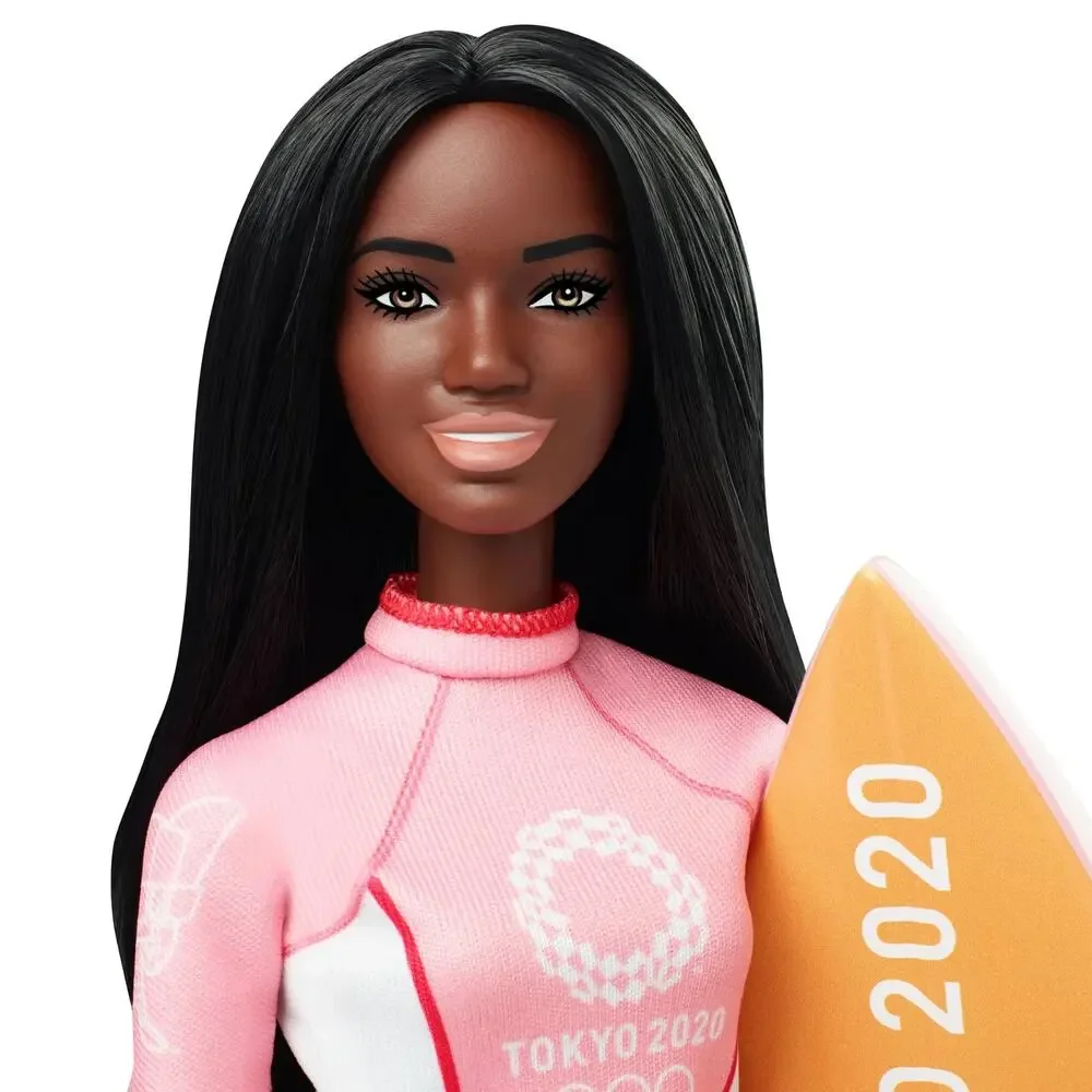 Barbie Olympic Games Tokyo 2020 Surfer Doll w/ Accessories Surfboard Medal New - Picture 7 of 11